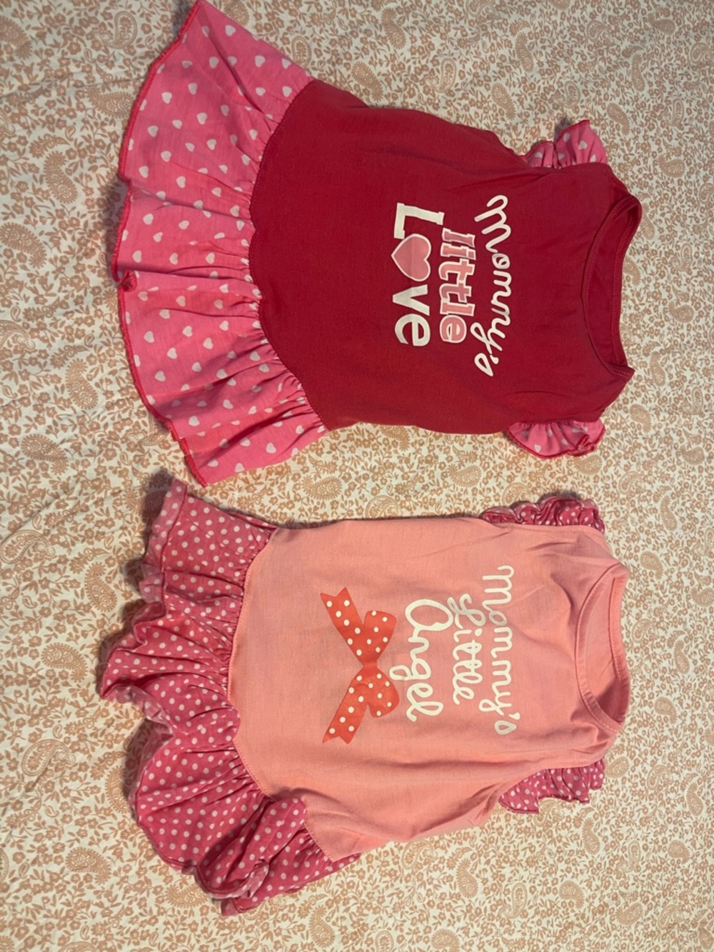 Mommy's Little Love & Mommy's Little Angel Pink Dog Dress Duo